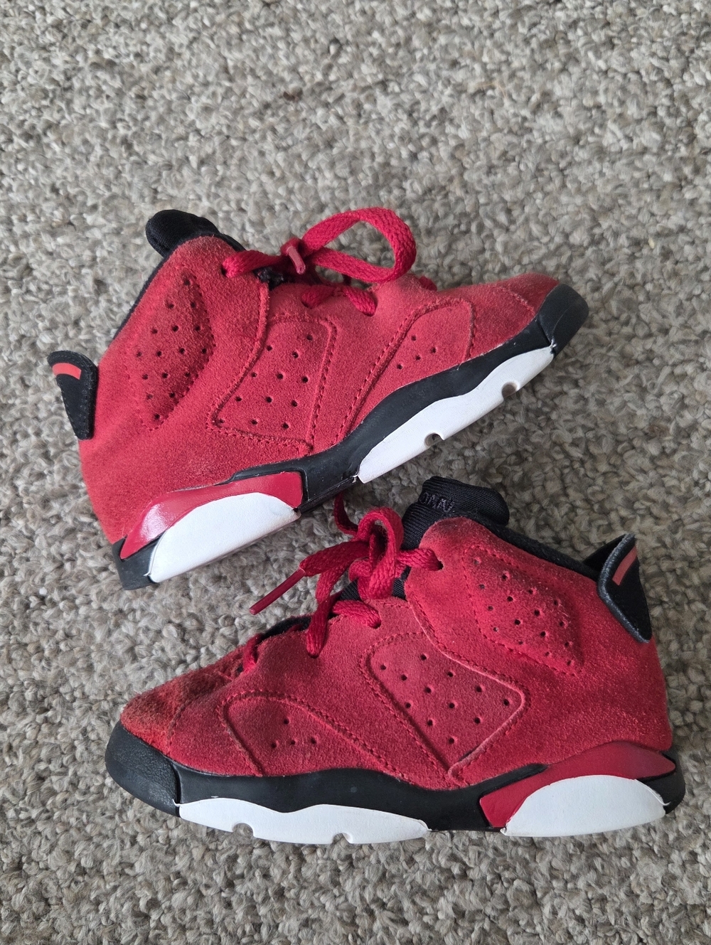 Nike‎ Toddler Size 8c Air Jordan 6 Retro Toro Bravo TD Varsity Red DV3606-600